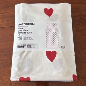 IKEA new Bedding Set with Red Heart Print